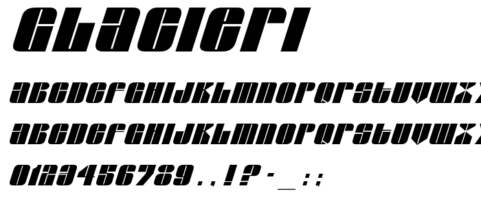 Glacieri font