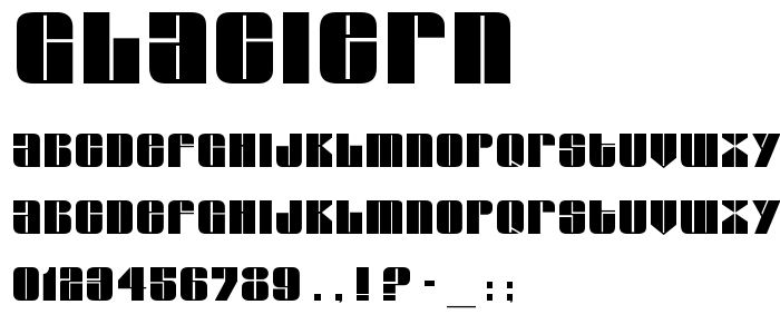 Glaciern font