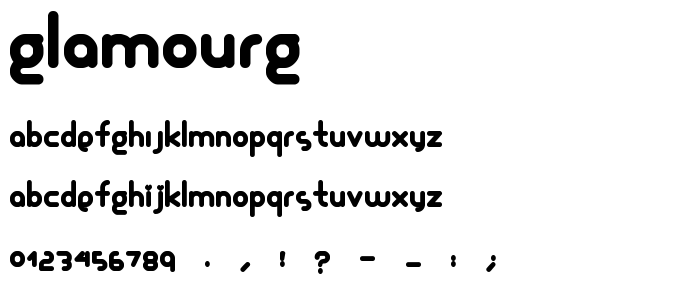 Glamourg font