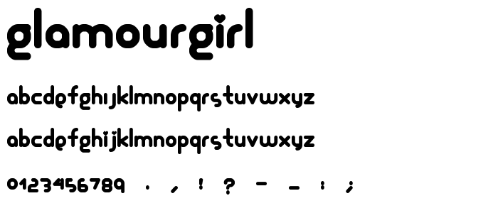 Glamourgirl font