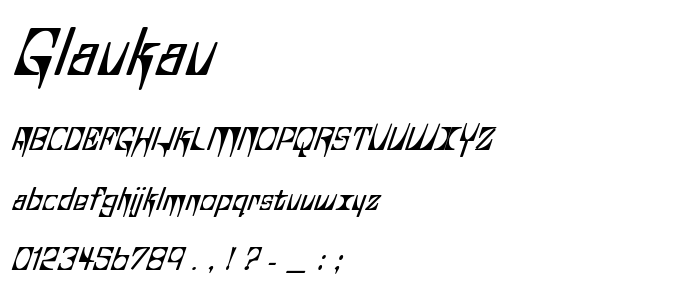 Glaukau font