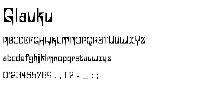 Glaukv font