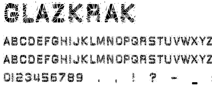 Glazkrak font