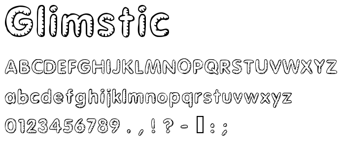 Glimstic font