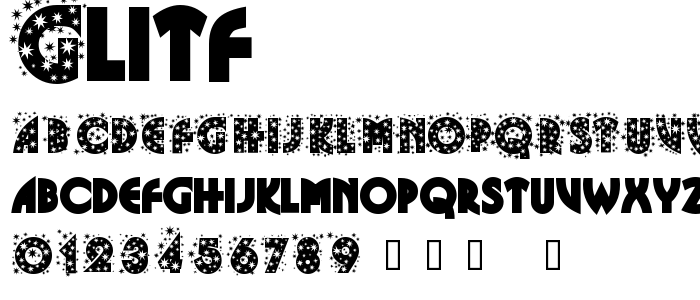 Glitf font