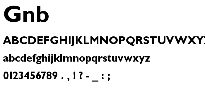 Gnb font