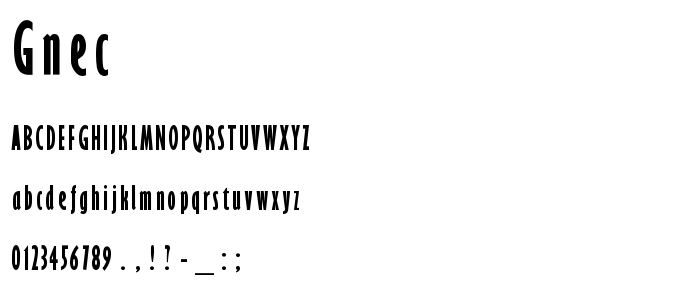 Gnec font