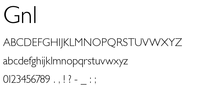 Gnl font