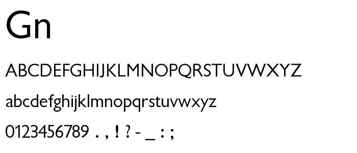 Gn font