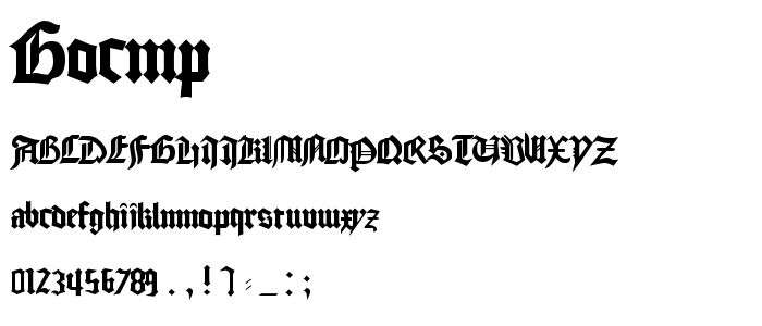 Gocmp font