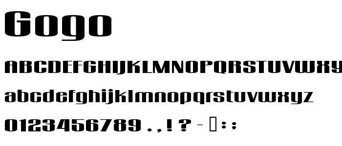 Gogo font