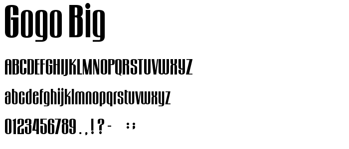 Gogo_Big font