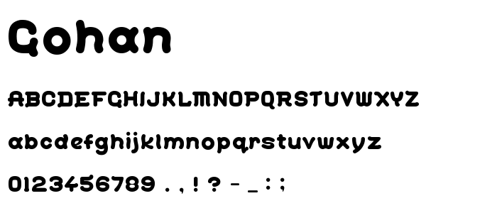 Gohan font