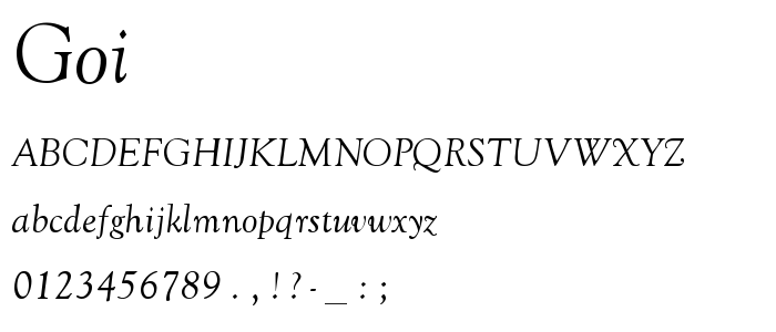 Goi font