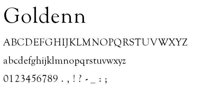 Goldenn font