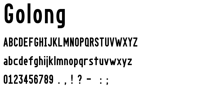 Golong font