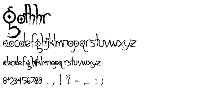 Gothhr font