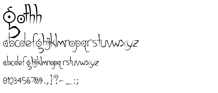 Gothh font