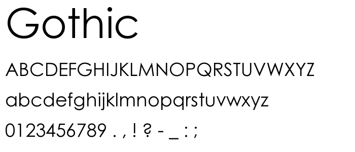 Gothic font