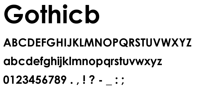 Gothicb font