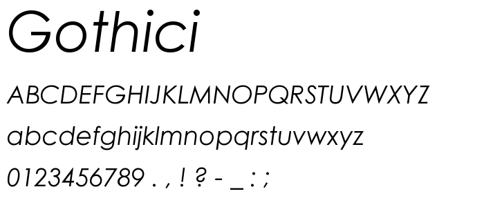 Gothici font