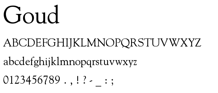 Goud font