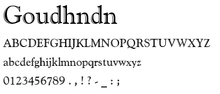 Goudhndn font