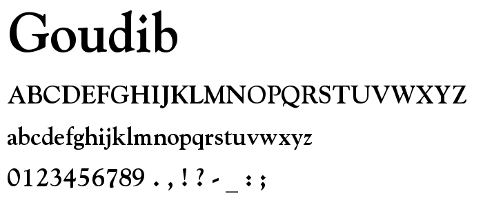 Goudib font