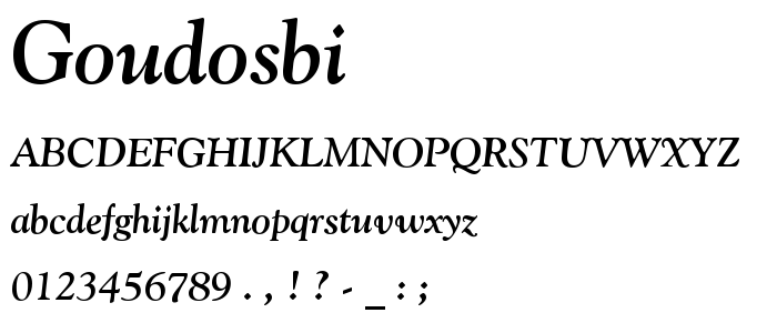 Goudosbi font