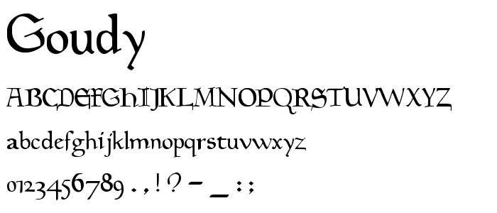 Goudy font
