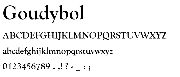 Goudybol font