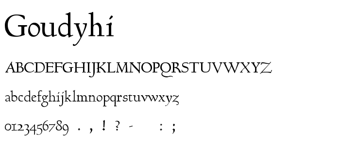 Goudyhi font