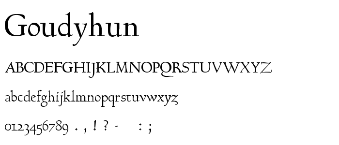 Goudyhun font