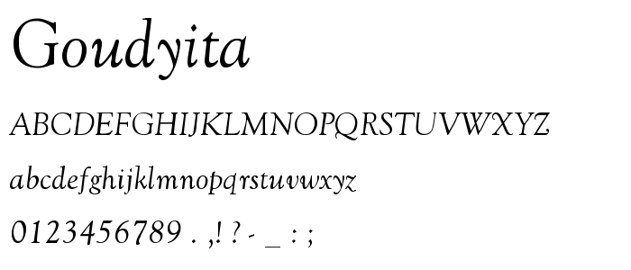 Goudyita font
