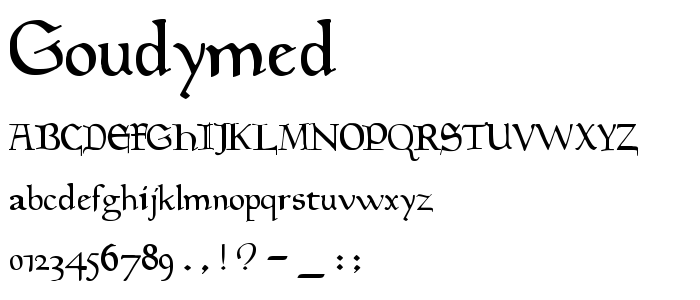 Goudymed font