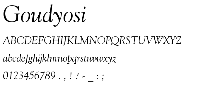 Goudyosi font