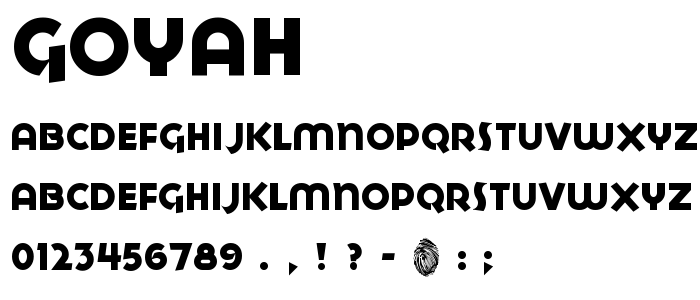 Goyah font