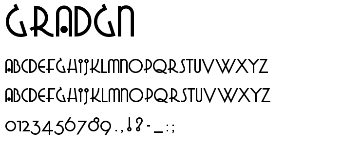 Gradgn font