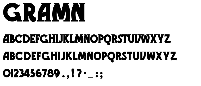 Gramn font