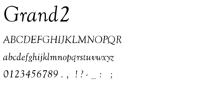 Grand2 font