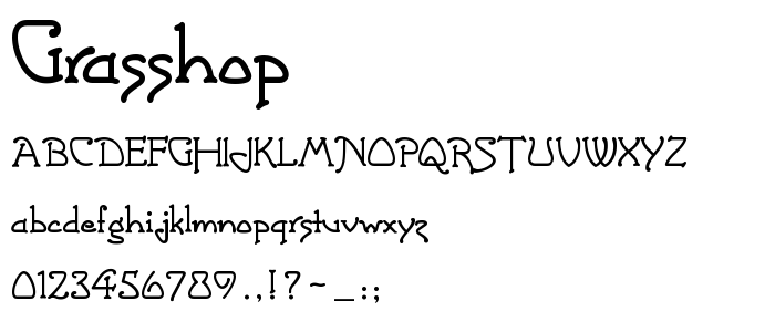 Grasshop font