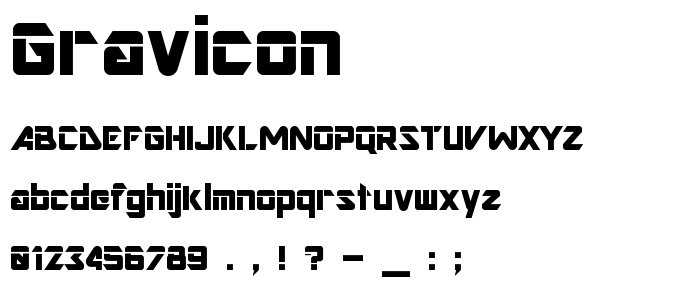 Gravicon font