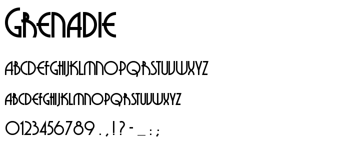 Grenadie font