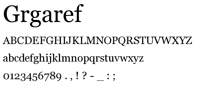 Grgaref font