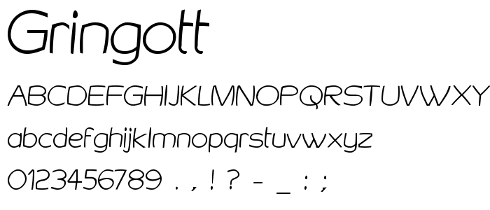 Gringott font