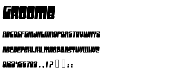 Groomb font