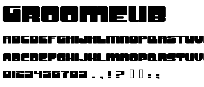 Groomeub font