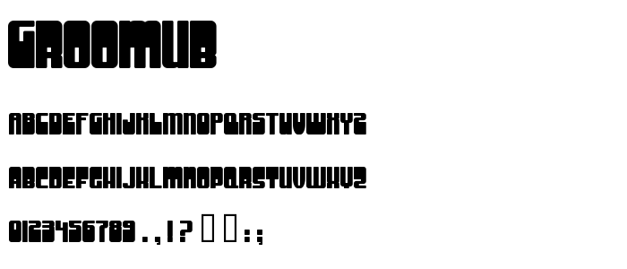 Groomub font