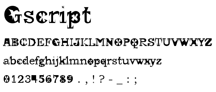 Gscript font