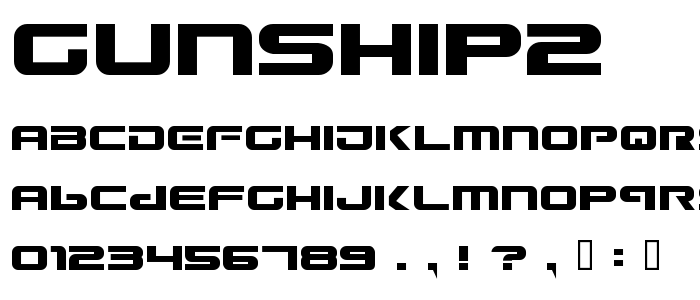 Gunship2 font